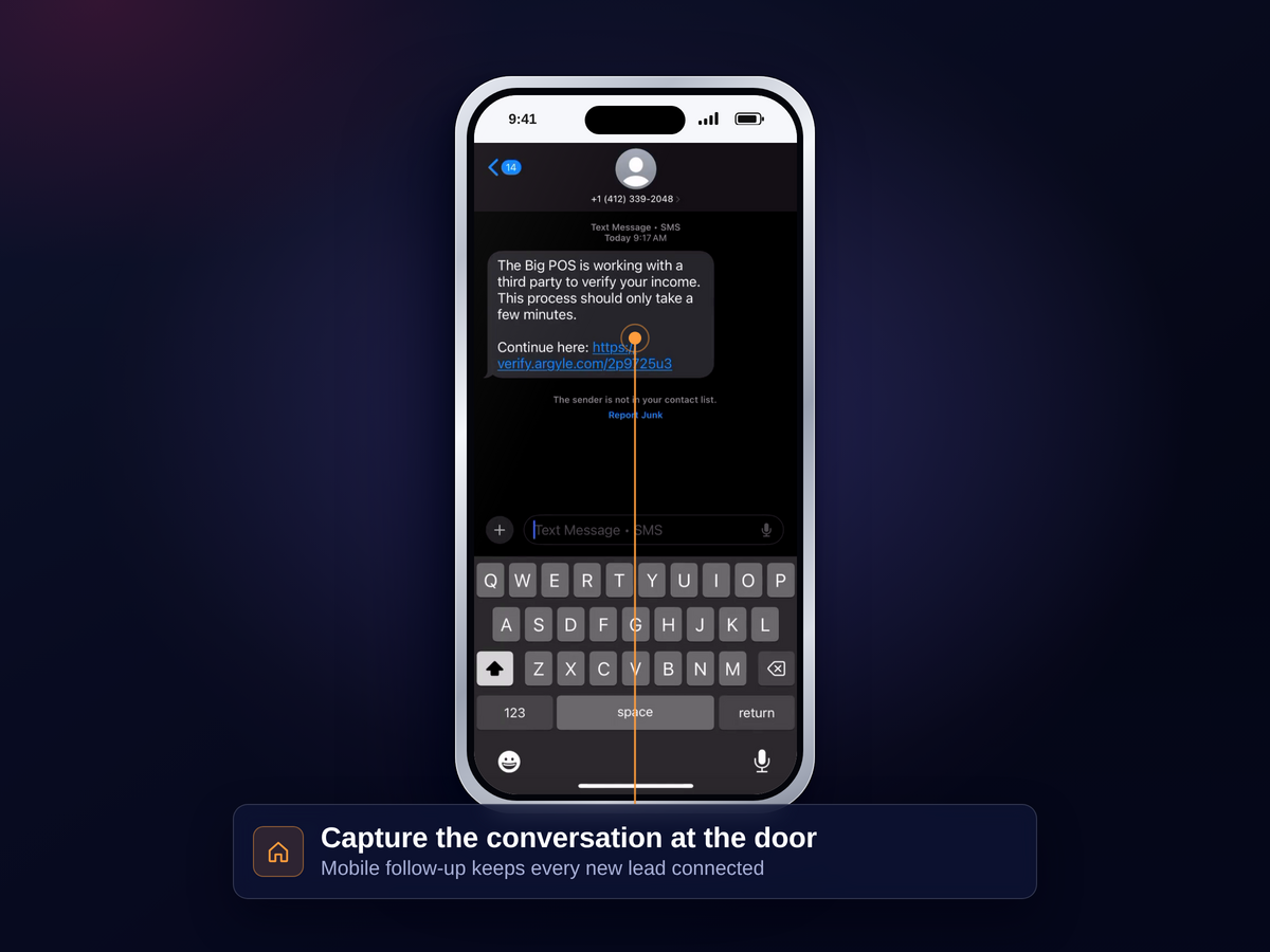 QR open-house check-in at the door